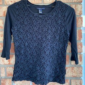 Forever 21 Black Lace Blouse (Small)